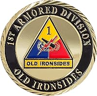 Vista 1 de Moneda de desafío Old Ironsides del Ejército de los Estados Unidos 1ª División Blindada