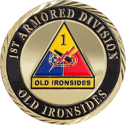 Moneda de desafío Old Ironsides del Ejército de los Estados Unidos 1 División Blindada