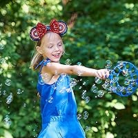 Vista 287 de FANYITY Orejas de ratón, diadema de lentejuelas con orejas de ratón para niños, niñas y mujeres (MN)