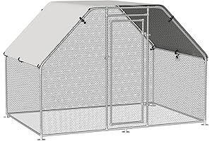 PawHut Outdoor Aviary for Large Birds: Spacious and Secure Walk-in Chicken Coop