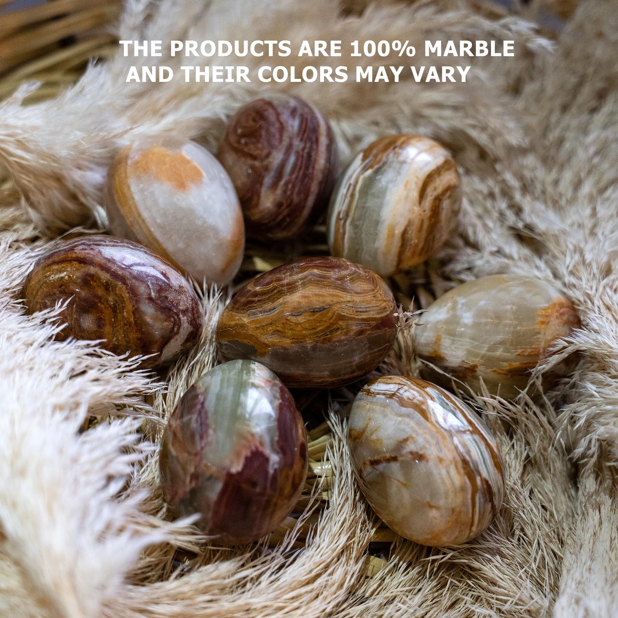 KVEA Marble Easter Egg – Office or Room Decorations, Spring Table Centerpiece, Unique Gift Idea for Housewarming, Perfect for Easter and Special Occasions