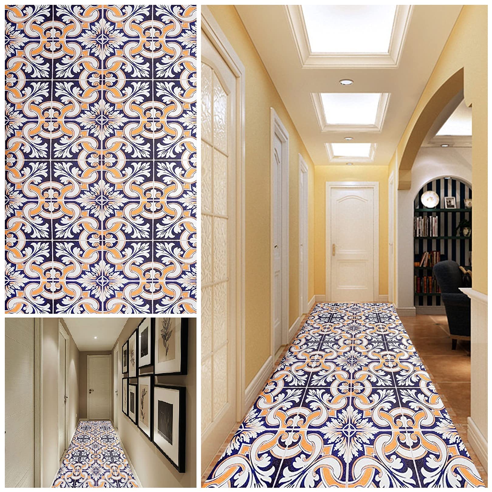 Tapis de cuisine 100x480cm facile à nettoyer et tapis d'allée européen