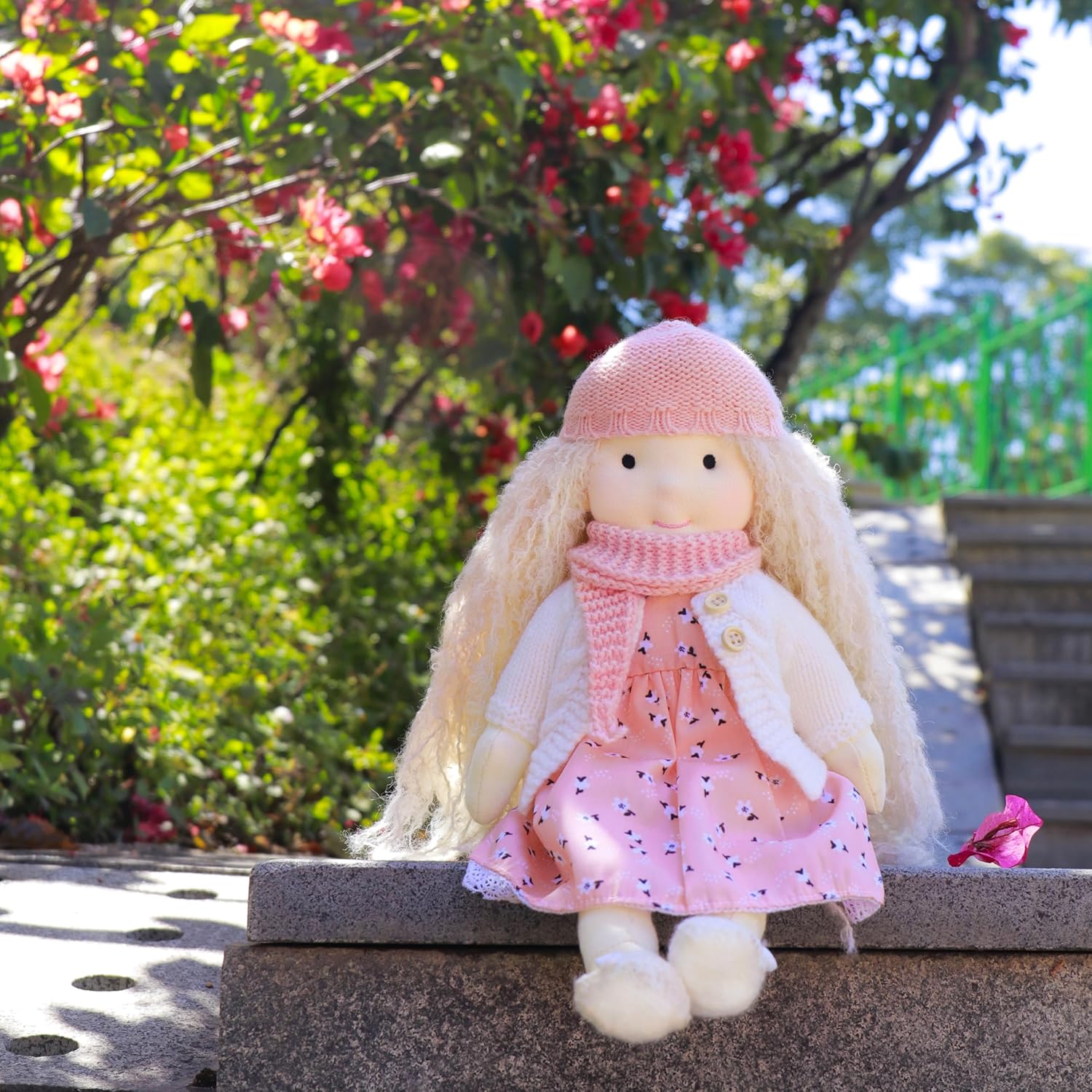 BlissfulPixie Waldorf Handmade Rag Doll - Personalized Collectors Plush for Kids Birthday Present with Beautiful Box-Julka 12"