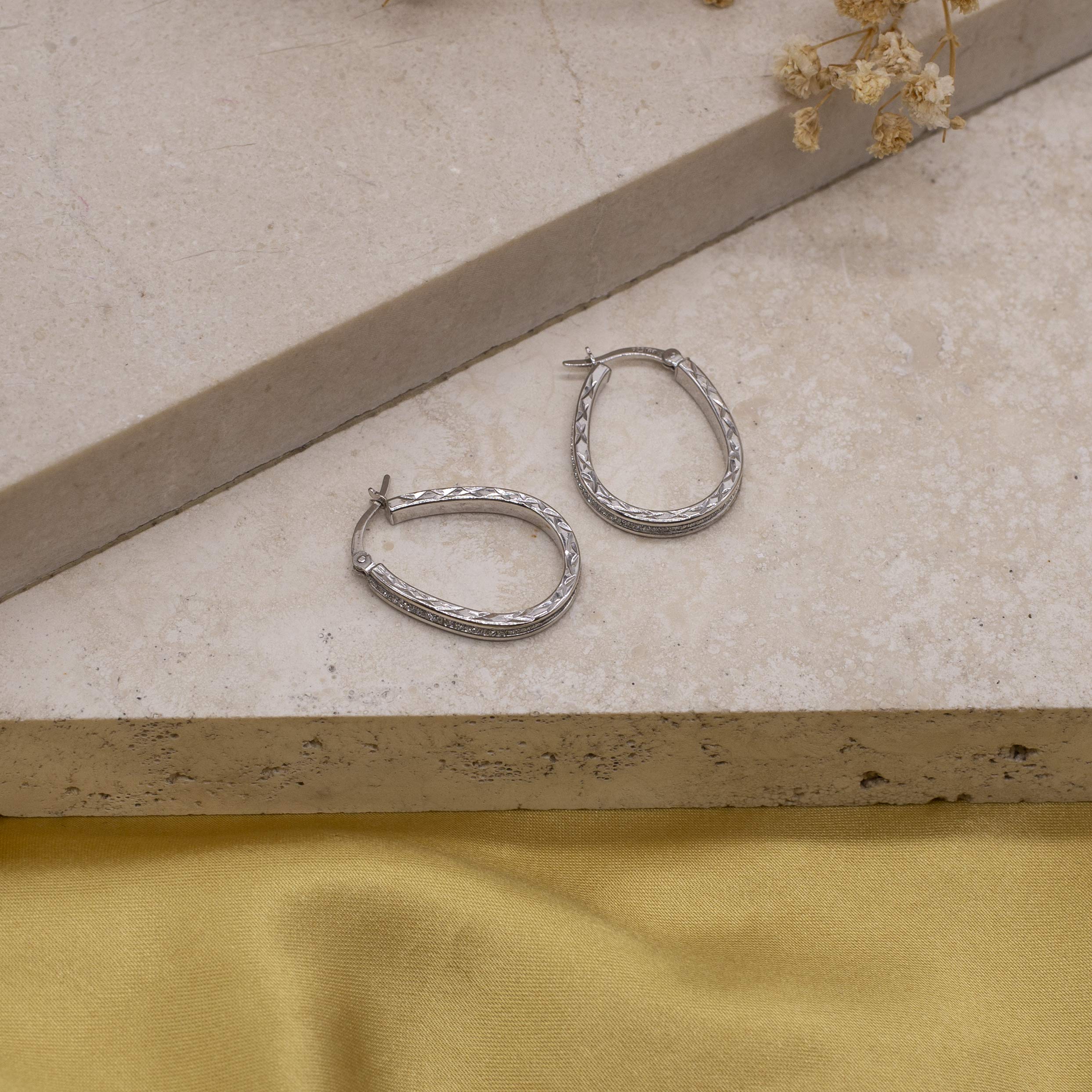 Tuscany Silver Orecchini a Cerchio da Donna in Argento Sterling 925
