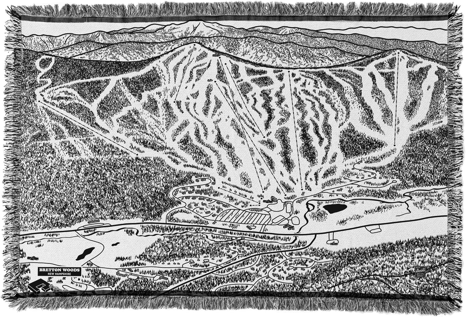 Bretton Woods New Hampshire Ski Trail Blanket