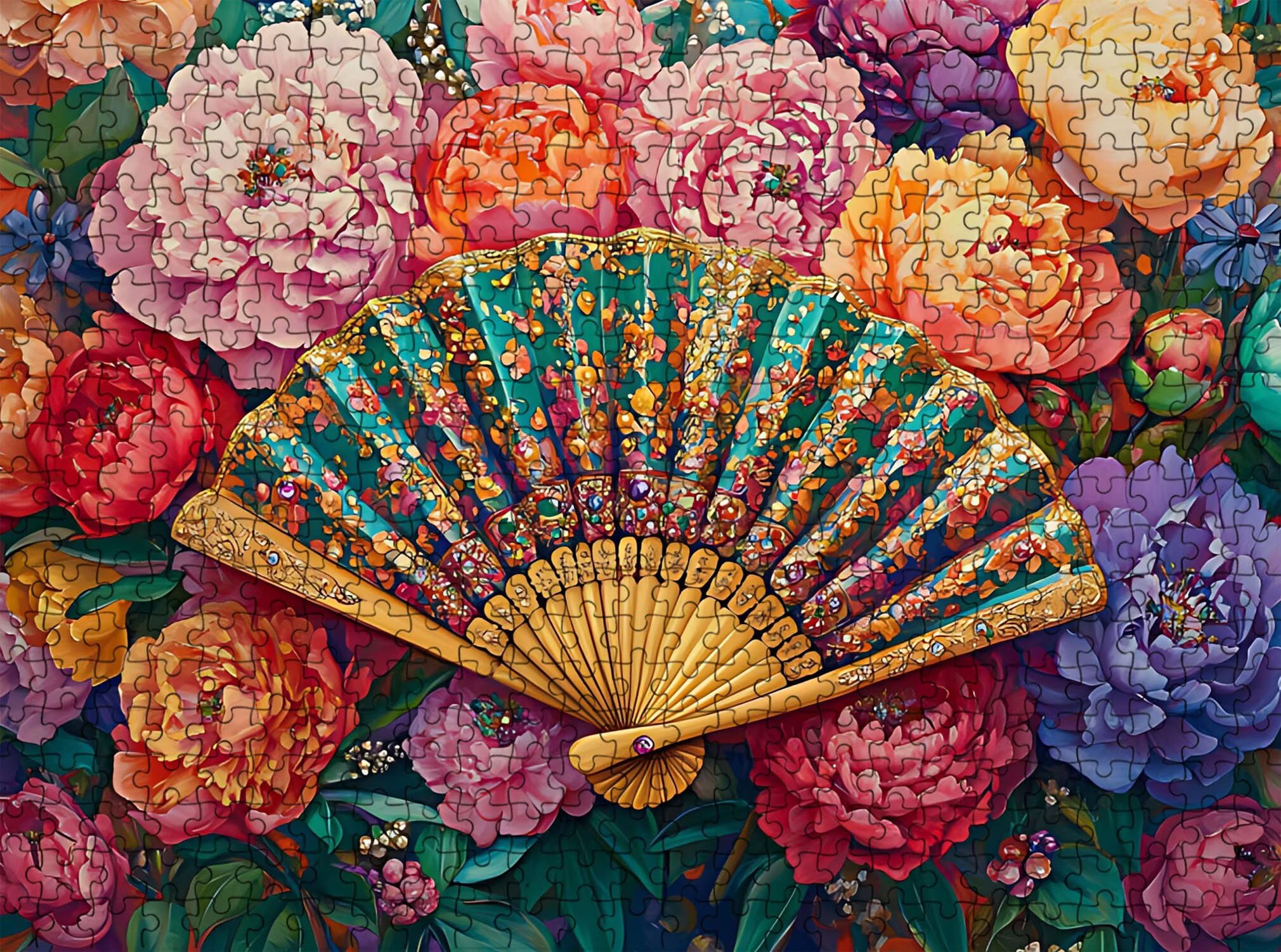 flor admirador-2 Puzzle de 1000 Piezas, Juego de Mesa Familiar de Madera - Rompecabezas Adultos para Toda La Familia,Rompecabezas Educativo DIY y Antiestrés - Con mapa de referencia, 75 x 50 cm f0-363