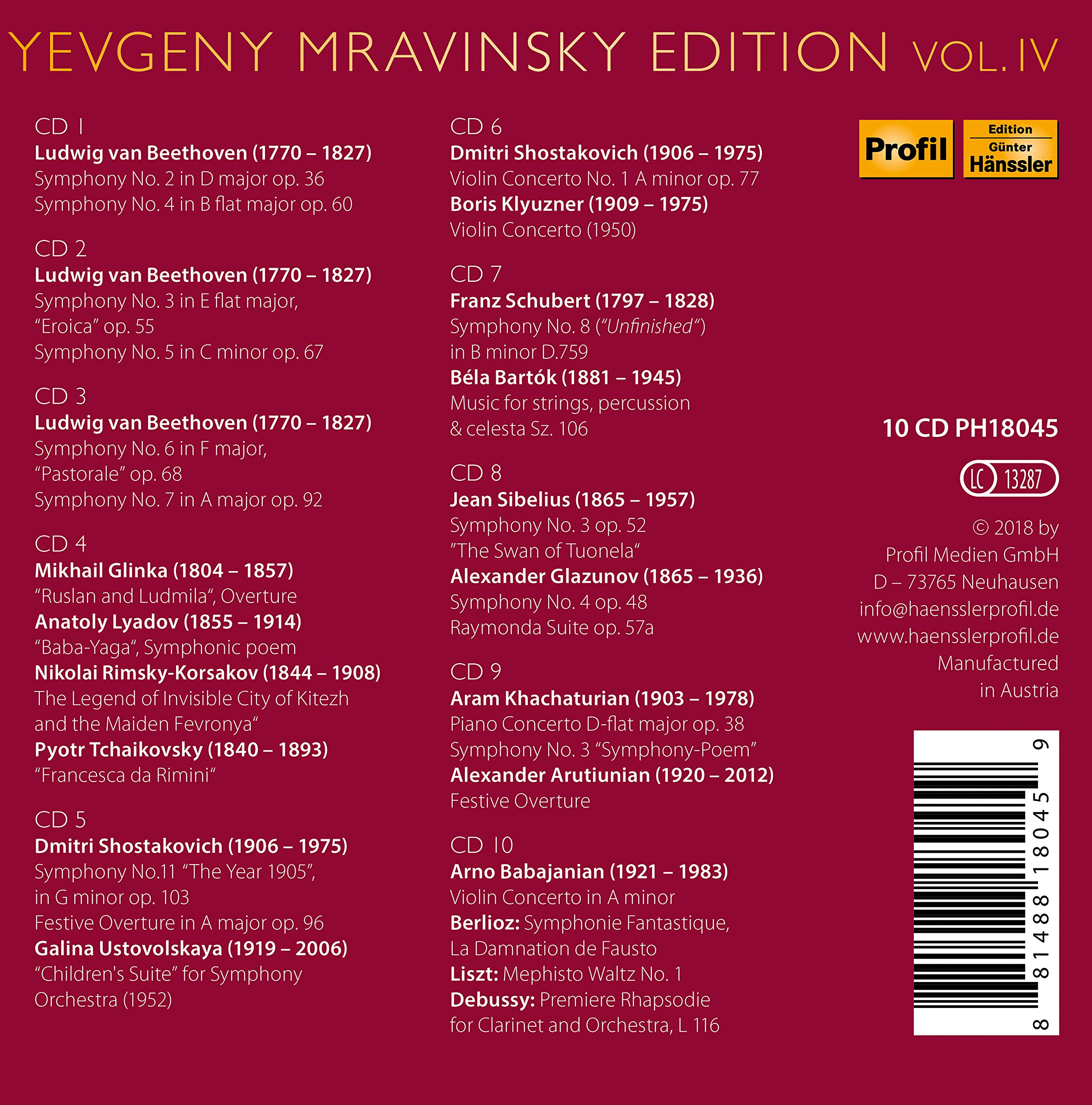 Evgueni Mravinsky Édition Vol.4