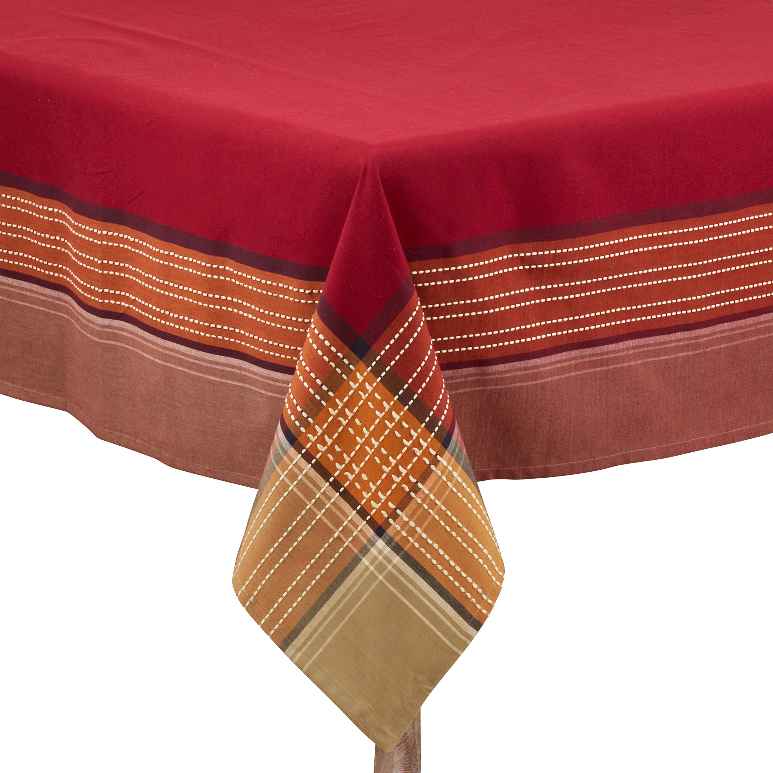 Plaid Border Tablecloth
