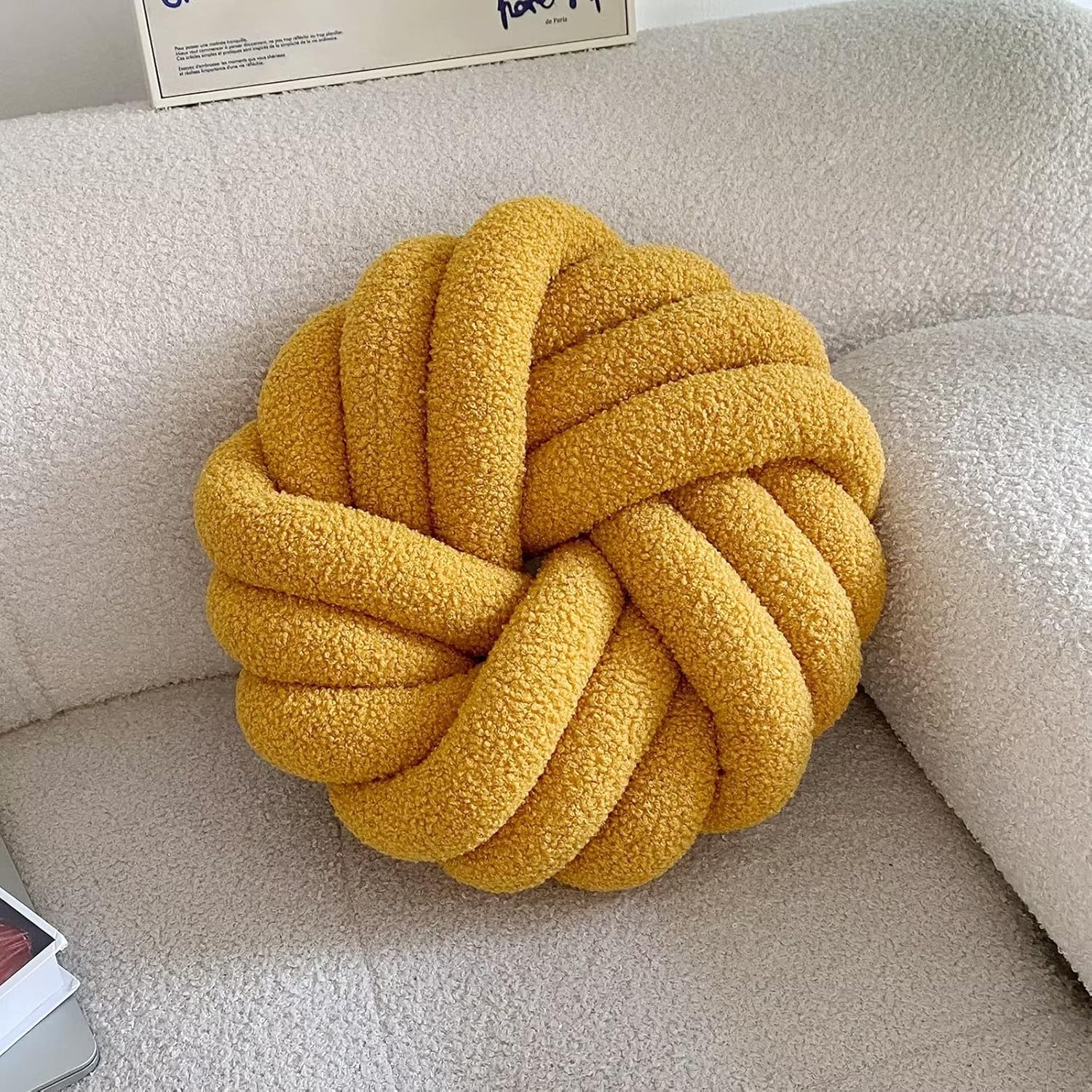 Uvvyui Knot Pillows, 14" Decorative Throw Pillows Round