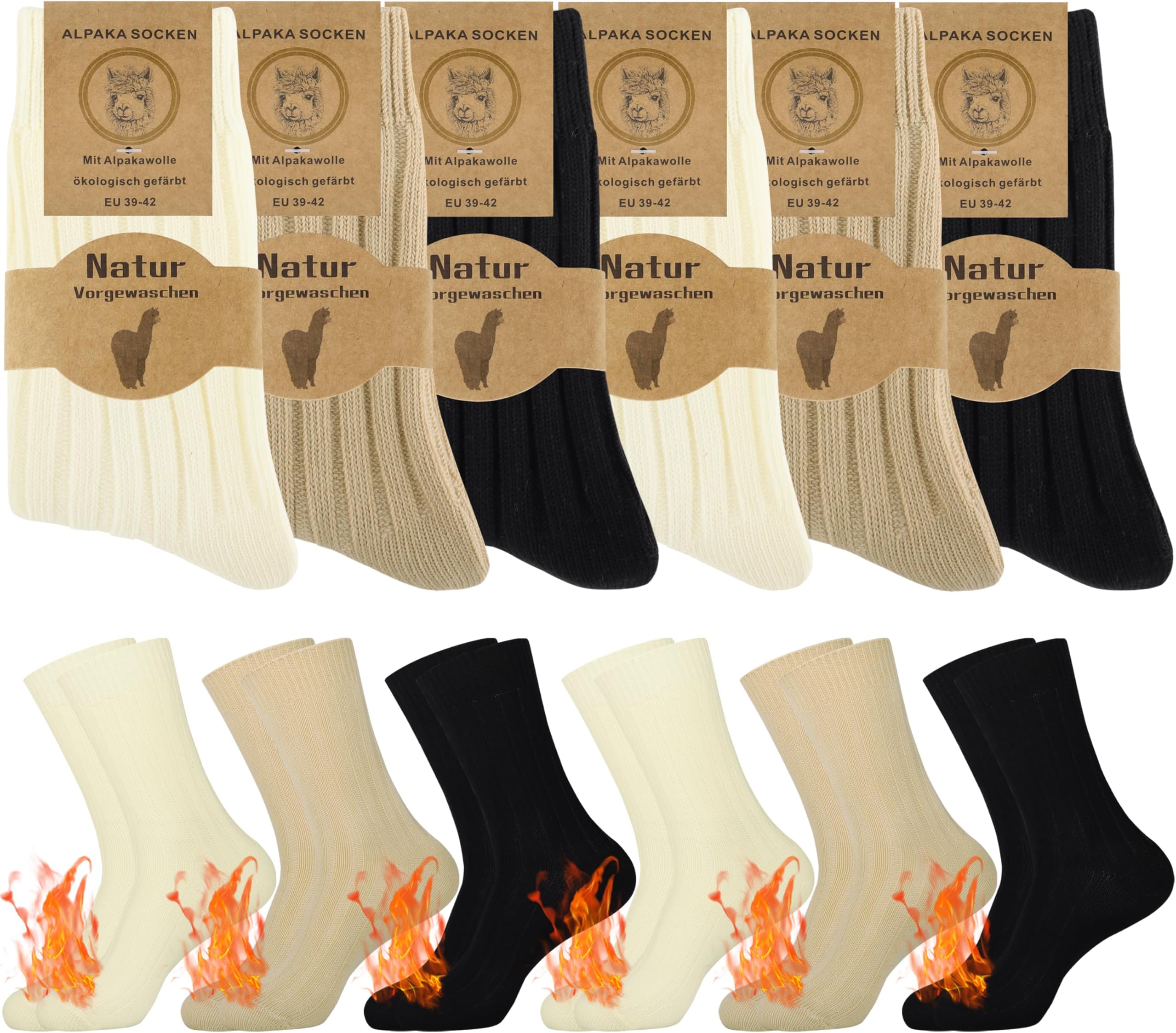 Belloxis Alpaca Socks Cashmere Socks for Women Thermal Socks for Women Bed Socks Warm Socks Wool Socks Cosy Socks Winter Socks Women Thick Socks