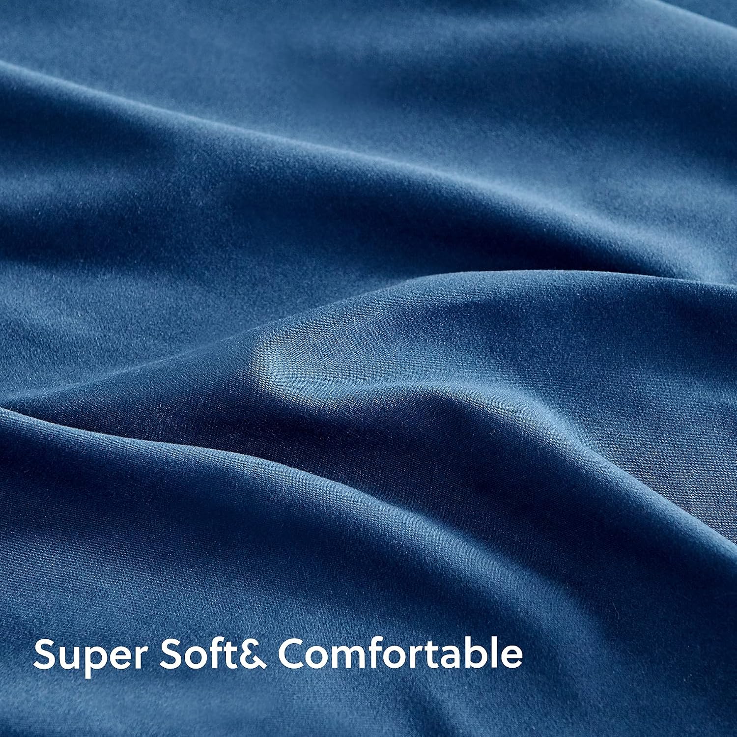 Bedsure Queen Size Sheets Set 6 PC - Deep Pocket Bed Sheets Queen Soft Brushed Microfiber, 1800 Hotel Luxury Bed Sheets Set, Wrinkle and Fade Resistant, Navy