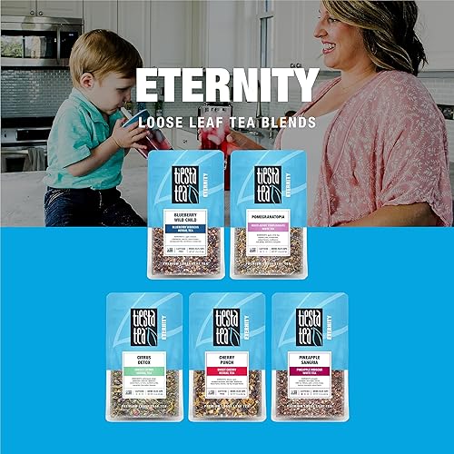Miniatura 9 de Tiesta Tea - Ponche de cereza, hoja suelta, té de hierbas de cereza dulce, mezcla premium, sin cafeína, hace caliente o helado y prepara hasta 25
