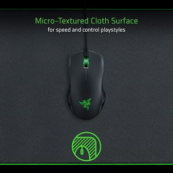 Razer Goliathus Extended Chroma Gaming Mousepad: Customizable Chroma RGB Lighting - Soft, Cloth Material - Balanced Control & Speed - Non-Slip Rubber Base - Classic Black