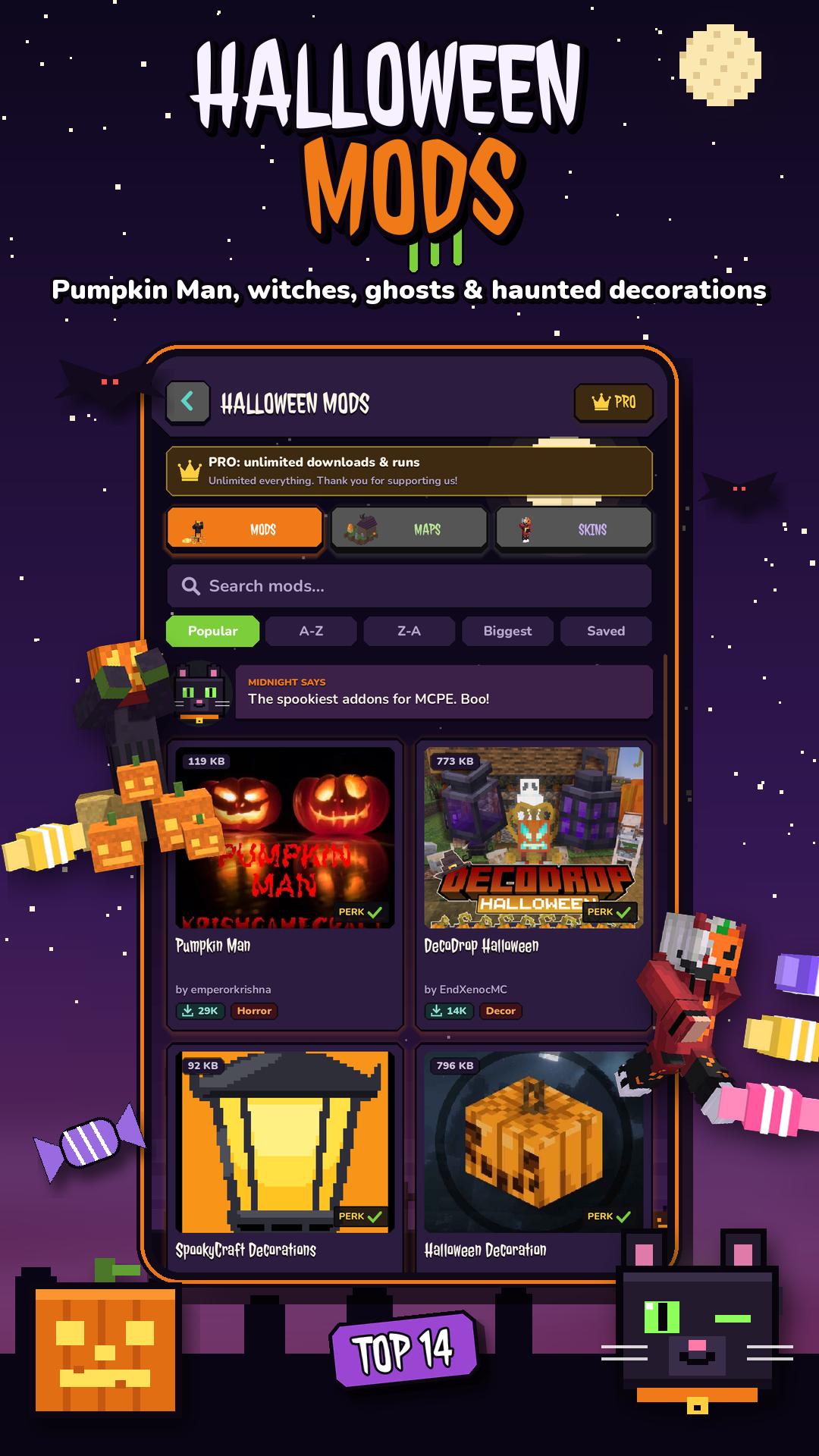 Halloween Mods for Minecraft PE - Game Mod Skins & Maps - Application ...