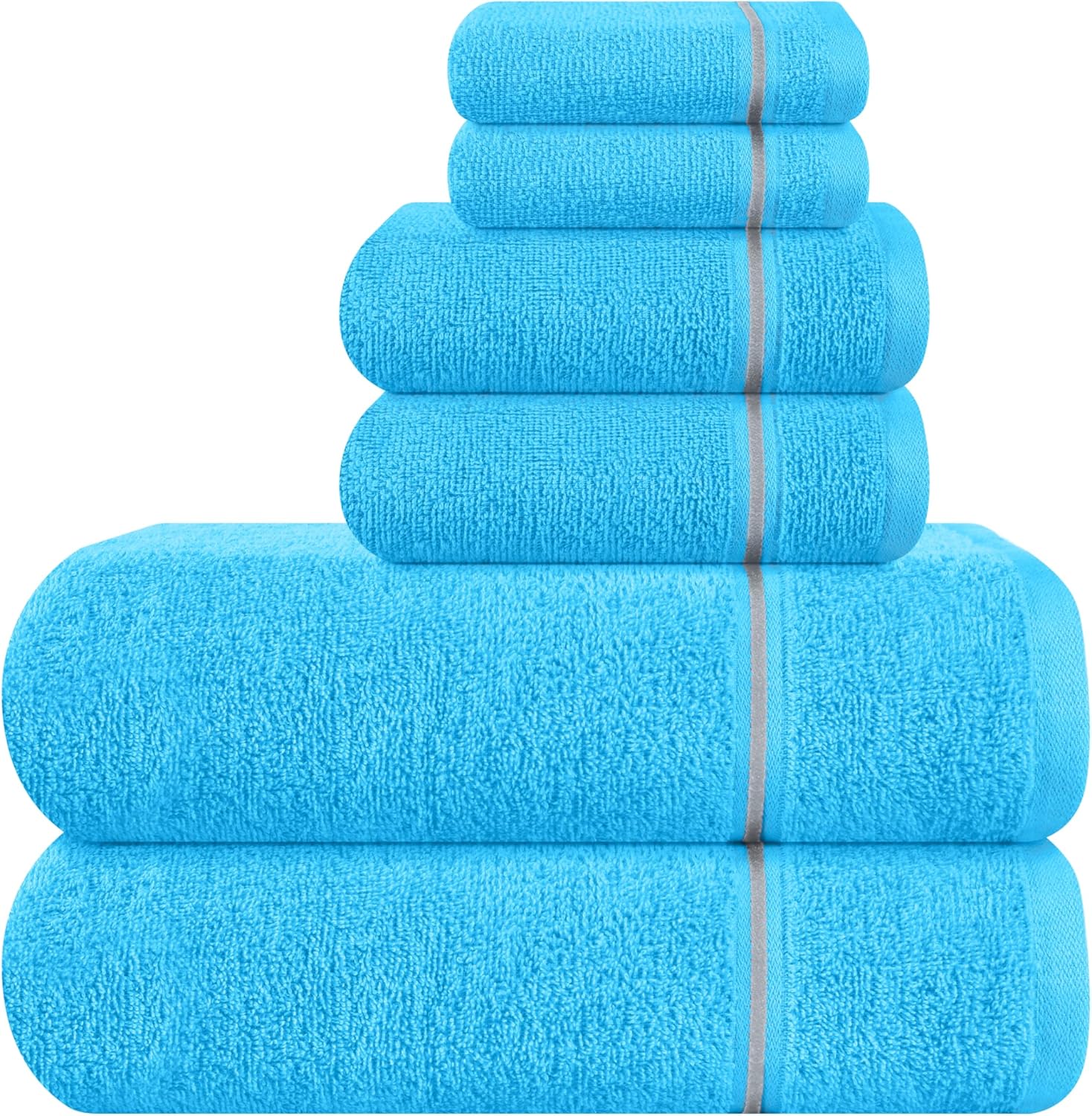 MyOwn Ultra Soft 4 Pack Oversized Bath Towel Set 27x54 inches, 100% Cotton Bath Towels, Highly Absorbant Compact Quickdry & Lightweight Towel, Ideal for Gym Travel Camp Pool - Charcoal Grey