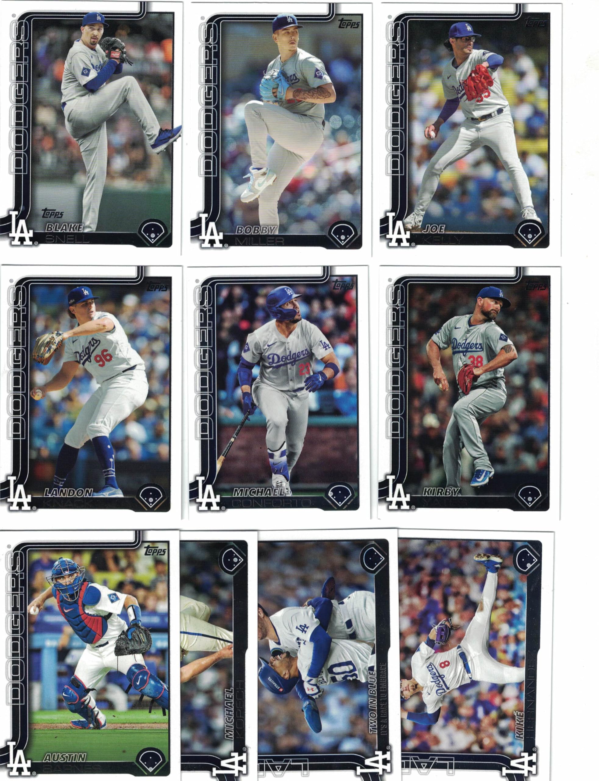 Amazon.com: 2025 Topps Dodgers Baseball Card Team Set Complete