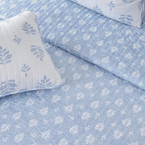 Miniatura 3 de Great Bay Home Edredón ligero reversible de 3 piezas para cama matrimonialqueen con 2 fundas de almohada, para todas las estaciones, moderno, con