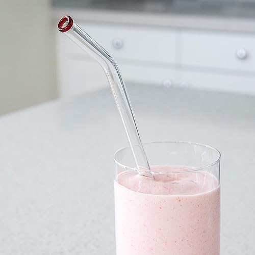 Miniatura 4 de Better Houseware Pajitas de vidrio reutilizables extra anchas de 0.394 in (juego de 5 + cepillo de limpieza) (paquete de 2)