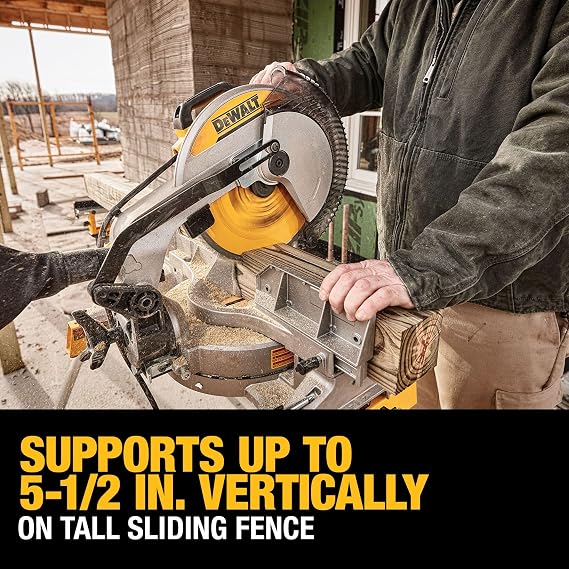 DEWALT 12-Inch Miter Saw, 15-Amp, Single Bevel, Compound (DWS715)