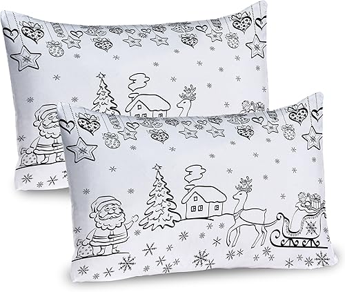 Miniatura 42 de Ambesonne Funda de almohada de Papá Noel, motociclista de Papá Noel, montar en motocicleta, arte pop, estilo retro, efecto de medio tono, funda