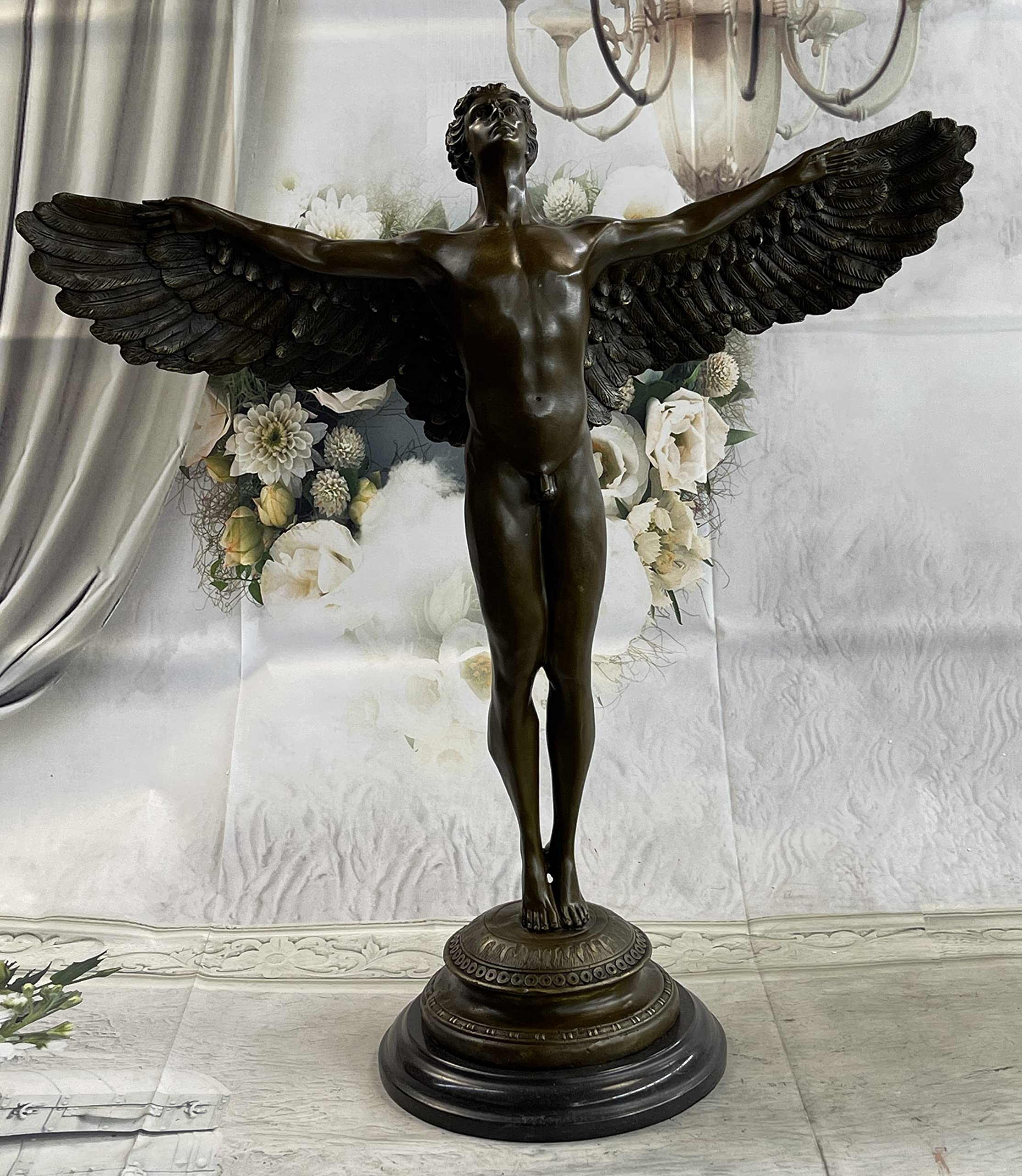 アンティーク天使ブロンズ アンティーク天使のブロンズ像