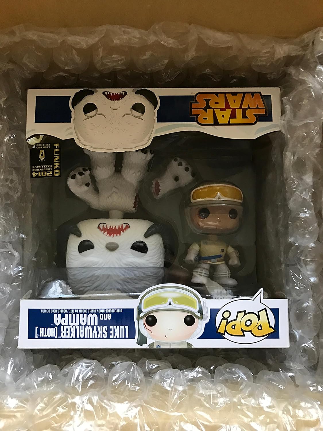 Funko Star Wars Pop! Vinyl Luke Skywalker and Wampa 2014 SDCC Exclusive Set