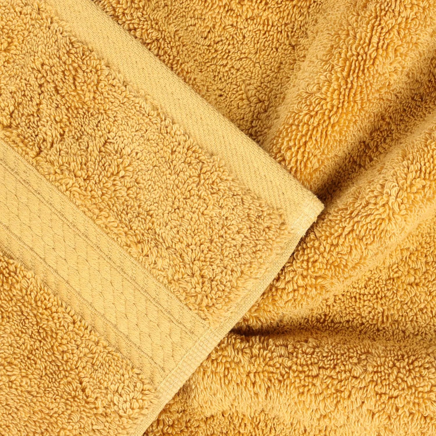 HOMECITY Madison Egyptian Cotton Towels, Towel Set for Bathroom, Shower, Hotel, Plush, 800 GSM, Highly Absorbent and Ultra-Soft Towels, Bath Essentials, 10 Piece Assorted Towel Set, Gold