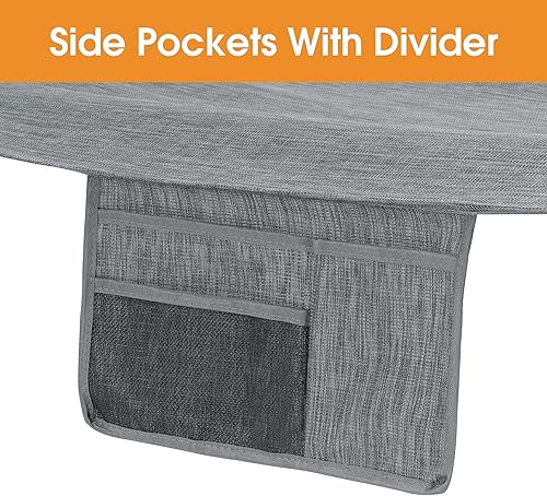 Miniatura 5 de Lazy Daze Hammocks Hamaca doble exterior de 11 pies, hamaca de tela de olefina de secado rápido con barra separadora y bolsillo lateral para piscina