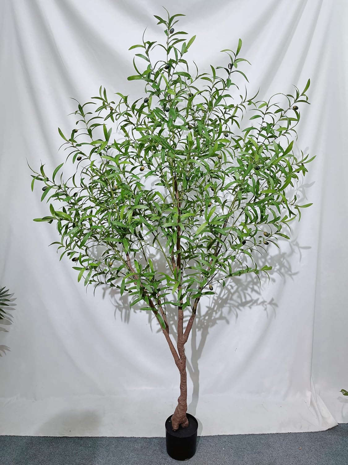 Fake Tree Faux Olive Tree Artificial Olive Trees Artificial Indoor 6.3 Feet Realistic Potted Silk Indoor Large Fruit for Home Offices, Living Rooms, Bedrooms, Stairs and Foyer Decor