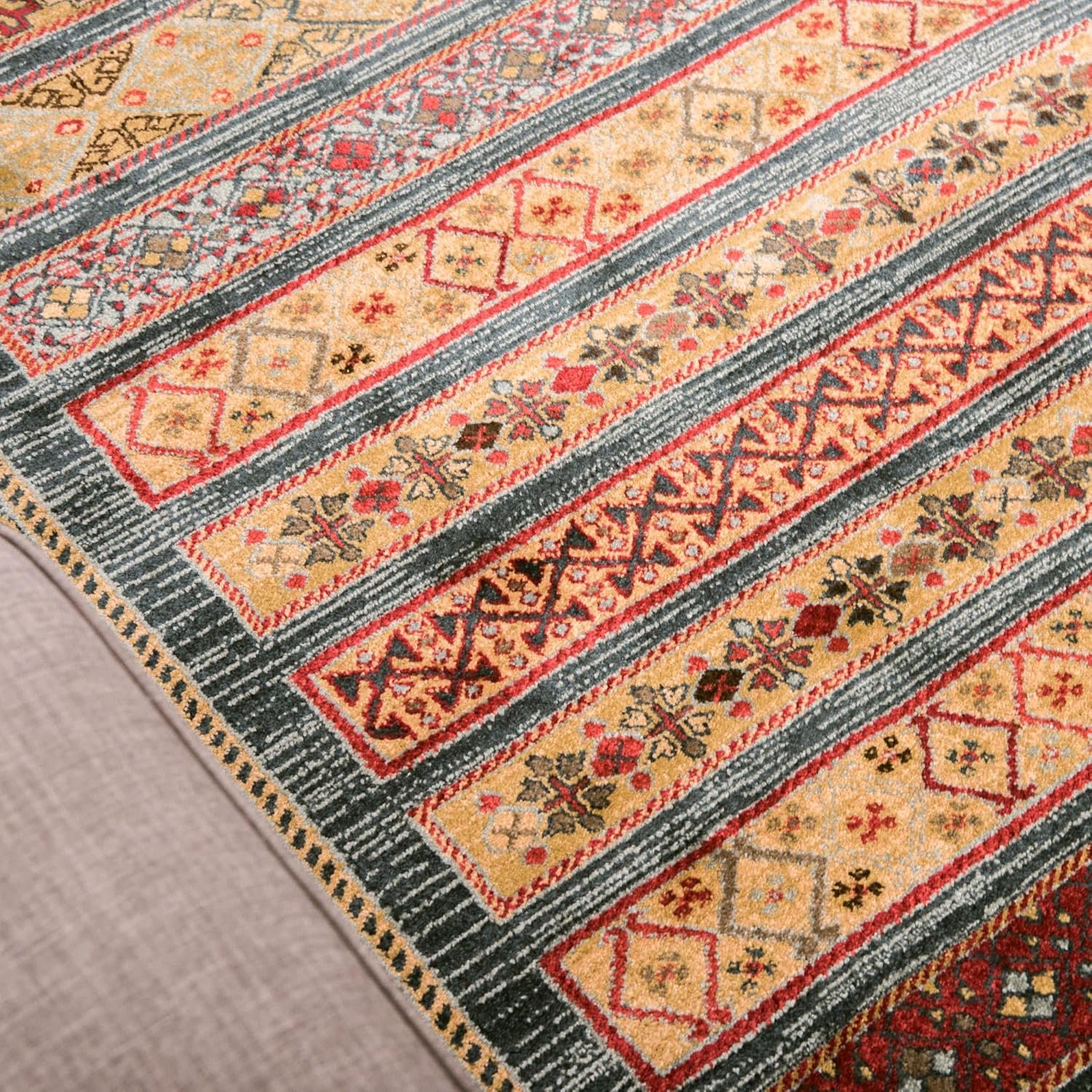 Rugs.com Kashkuli Gabbeh Collection Rug – 2' 2 x 3' Blue Medium Rug Perfect for Entryways, Kitchens, Breakfast Nooks, Accent Pieces