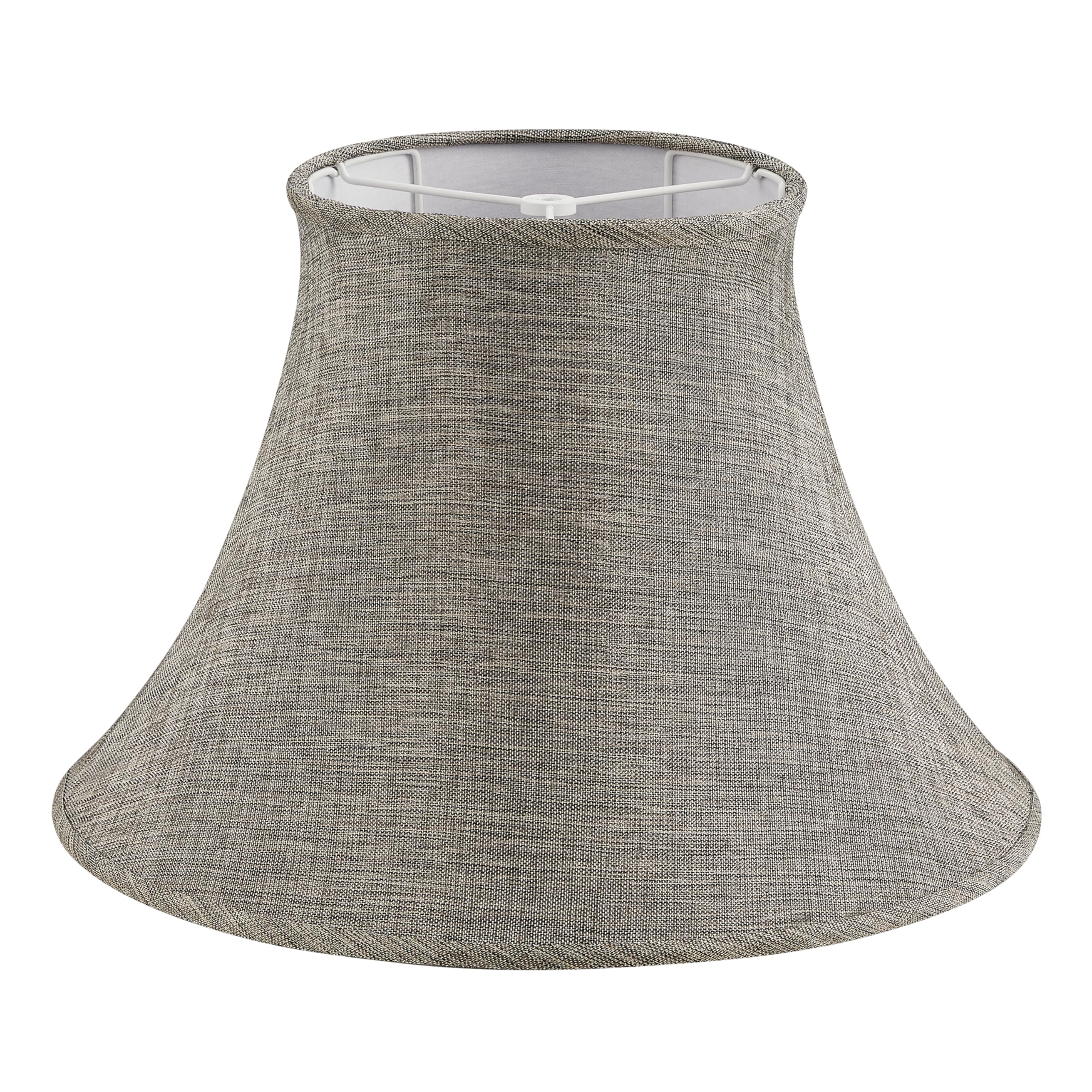 Photo 1 of ***FACTORY SEALED***
Aspen Creative 38013 Handsewn Bell Traditional Collapsible Spider Shade in Black Gold Linen Fabric, 9" Top x 18" Bottom x 13" Slant