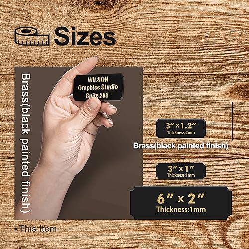 Miniatura 30 de Caramel Sweet Life Placas de nombre personalizadas, placa grabada de latón macizo, placas de trofeo grabadas, placa de nombre personalizada