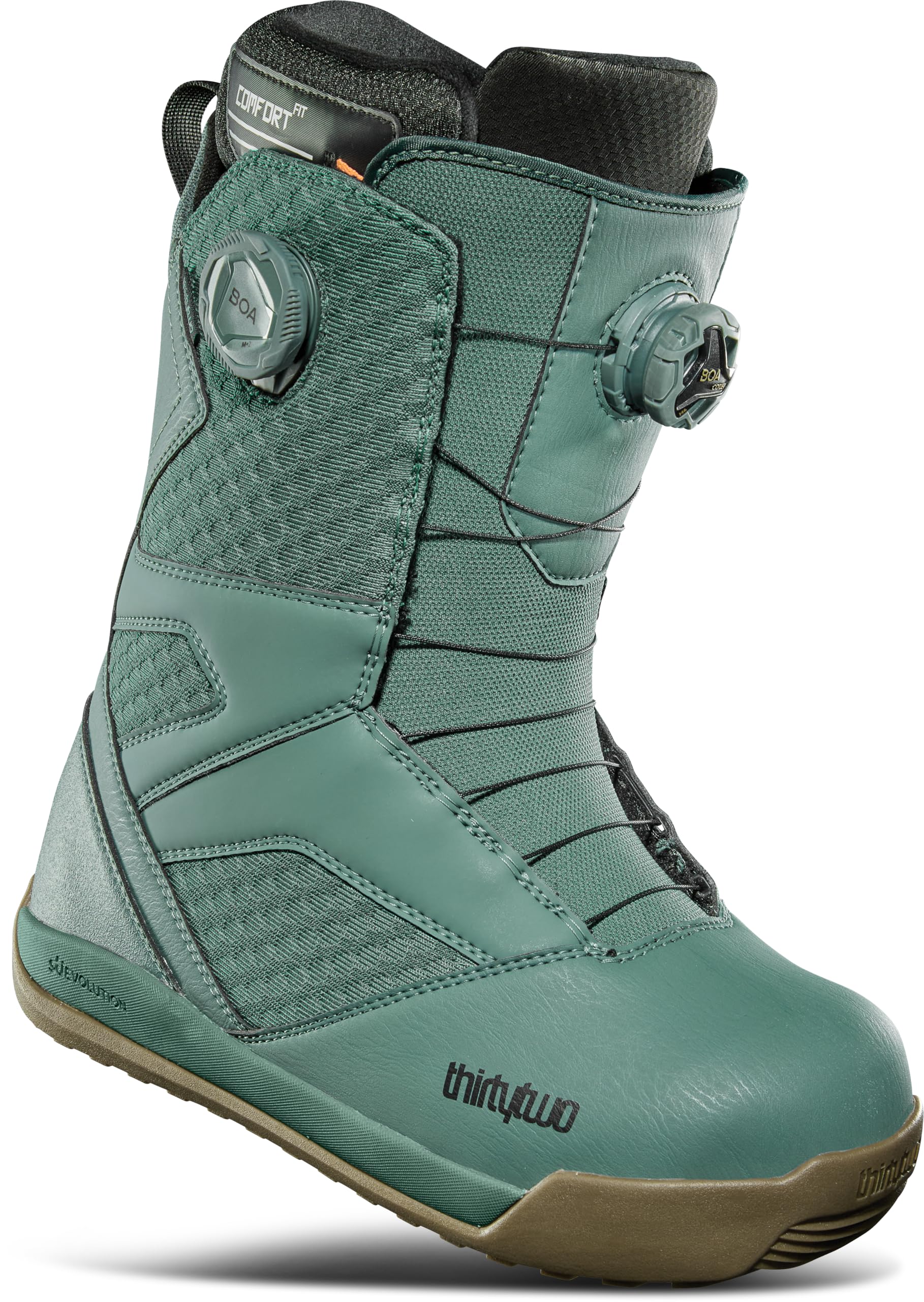 Thirtytwo Men's STW Double BOA Snowboard Boots - 2024/2025 Green/Gum | 9.5