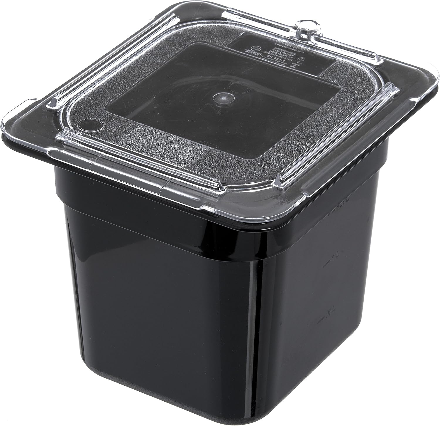 Carlisle FoodService Products Storplus 1/6 Size Universal Flat Food Pan Lid for Catering, Buffets, and Restaurants, Polycarbonate, Clear
