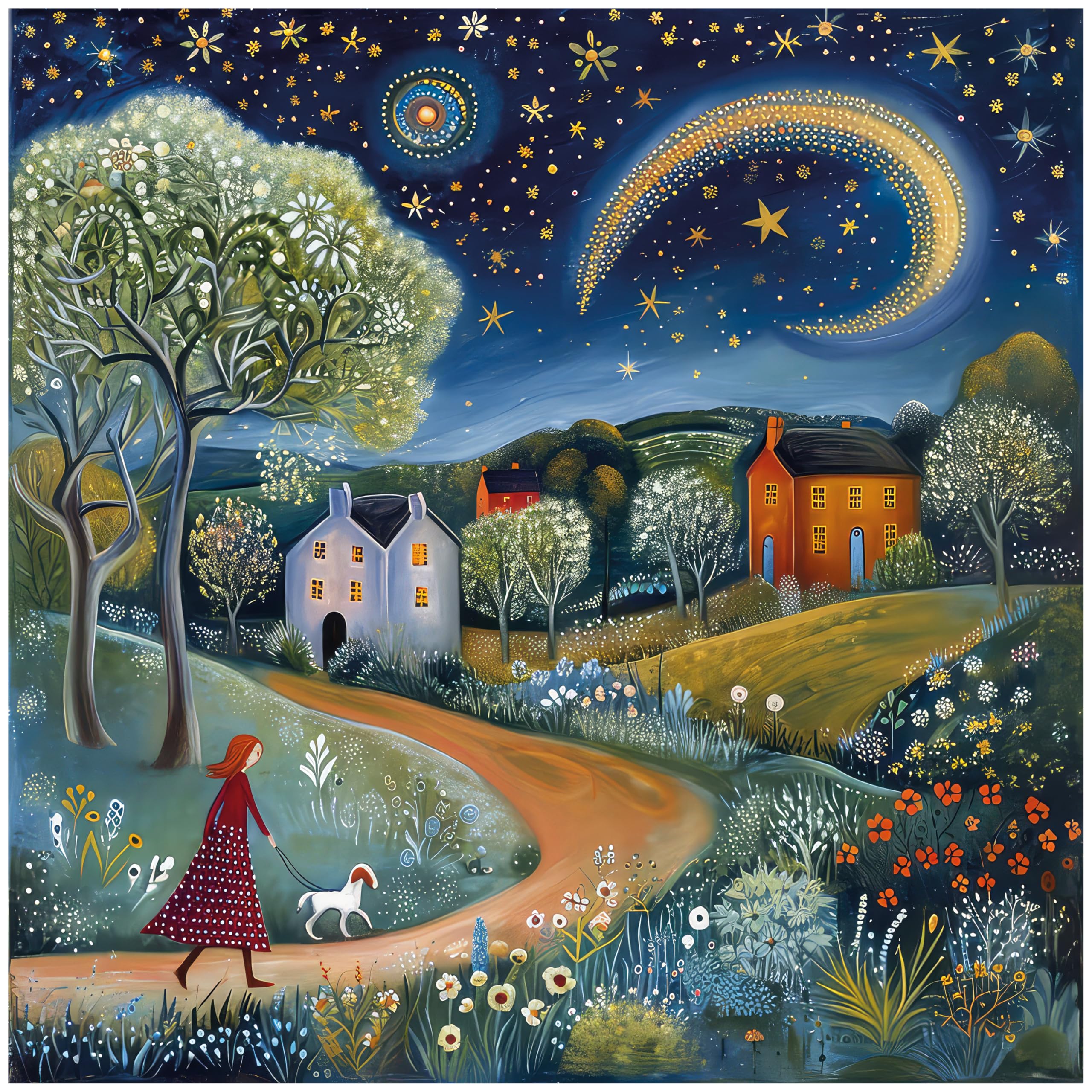 Wentworth Jigsaw Puzzle  Night Walk 240 Pieces - For Adults - Shaped Puzzle Pieces & Themed Whimsies - Great for a Gift