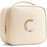 Vlando Monogrammed Bridesmaid Gifts,Initial Makeup Bag for Women,Graduation Gifts for Granddaughter Birthday Gift for Female Bridal Shower Gifts(Letter C)