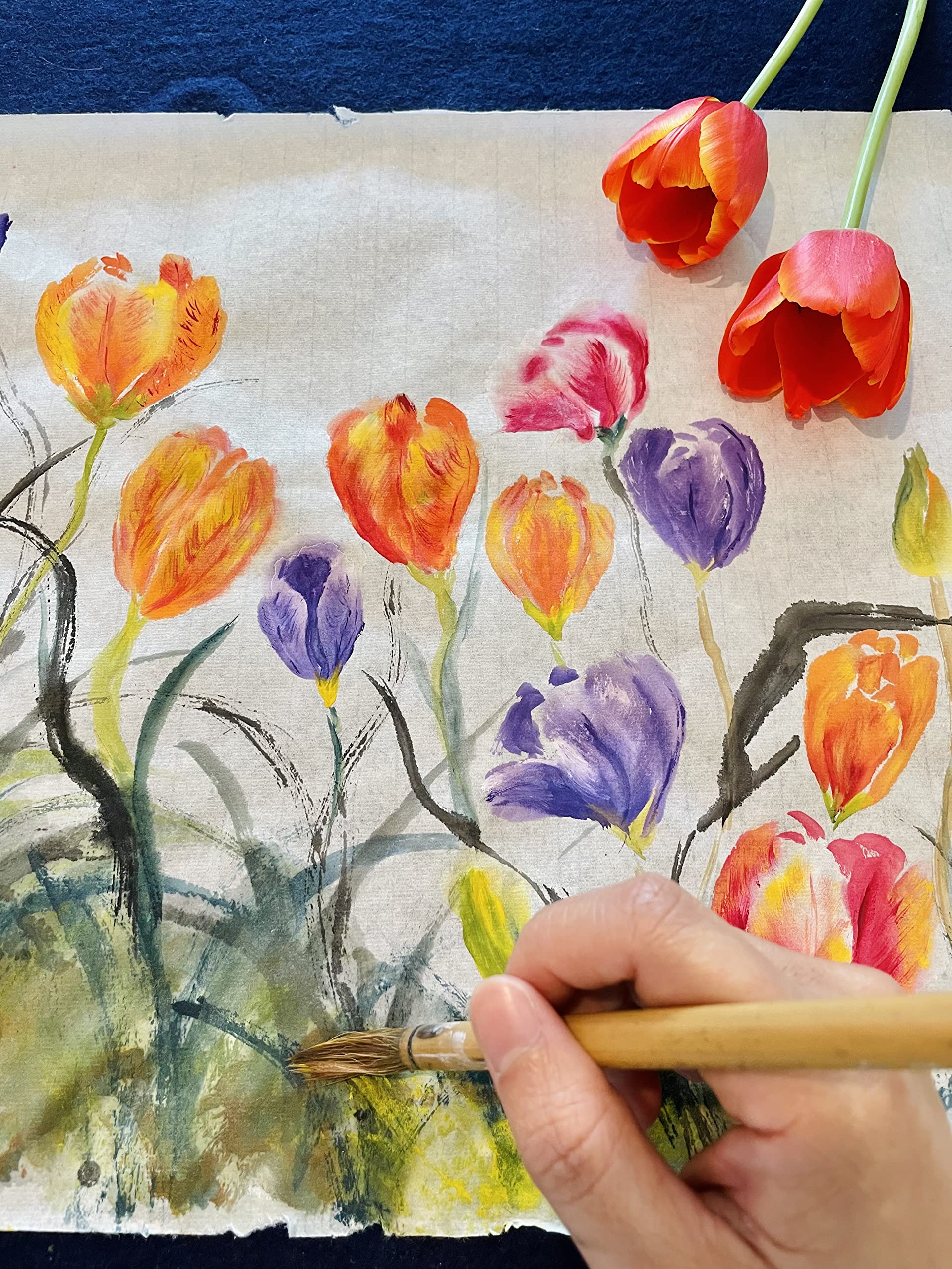 Carroll & Chan Tulip Scented Jar Candle - 280g -50H of fragrance