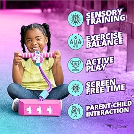 Flybar My First Foam Pogo Jumper for Kids Fun and Safe Pogo Stick for Toddlers, Durable Foam and Bungee Jumper for Ages 3 and up, Supports up to 250lbs (Unicorn)