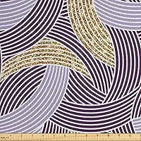 Vista 15 de Ambesonne Lattice Faux Suede Fabric by The Yard, Morocco Intricate Pattern Orient Influences, for Indoor Outdoor DIY Projects Upholstery, 2 Yards