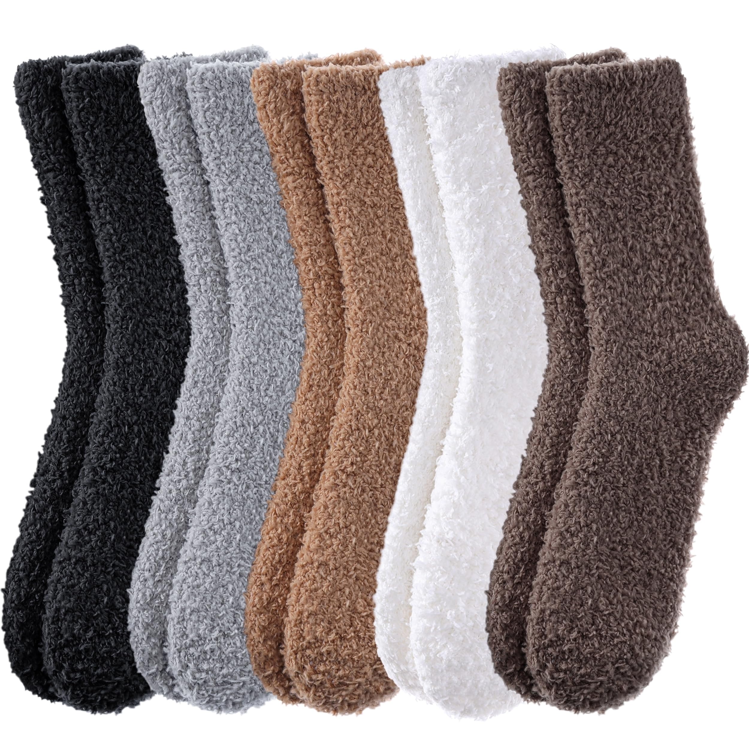 MQELONG Womens Super Soft Fuzzy Cozy Home Sleeping Socks Microfiber Winter Warm Slipper Socks