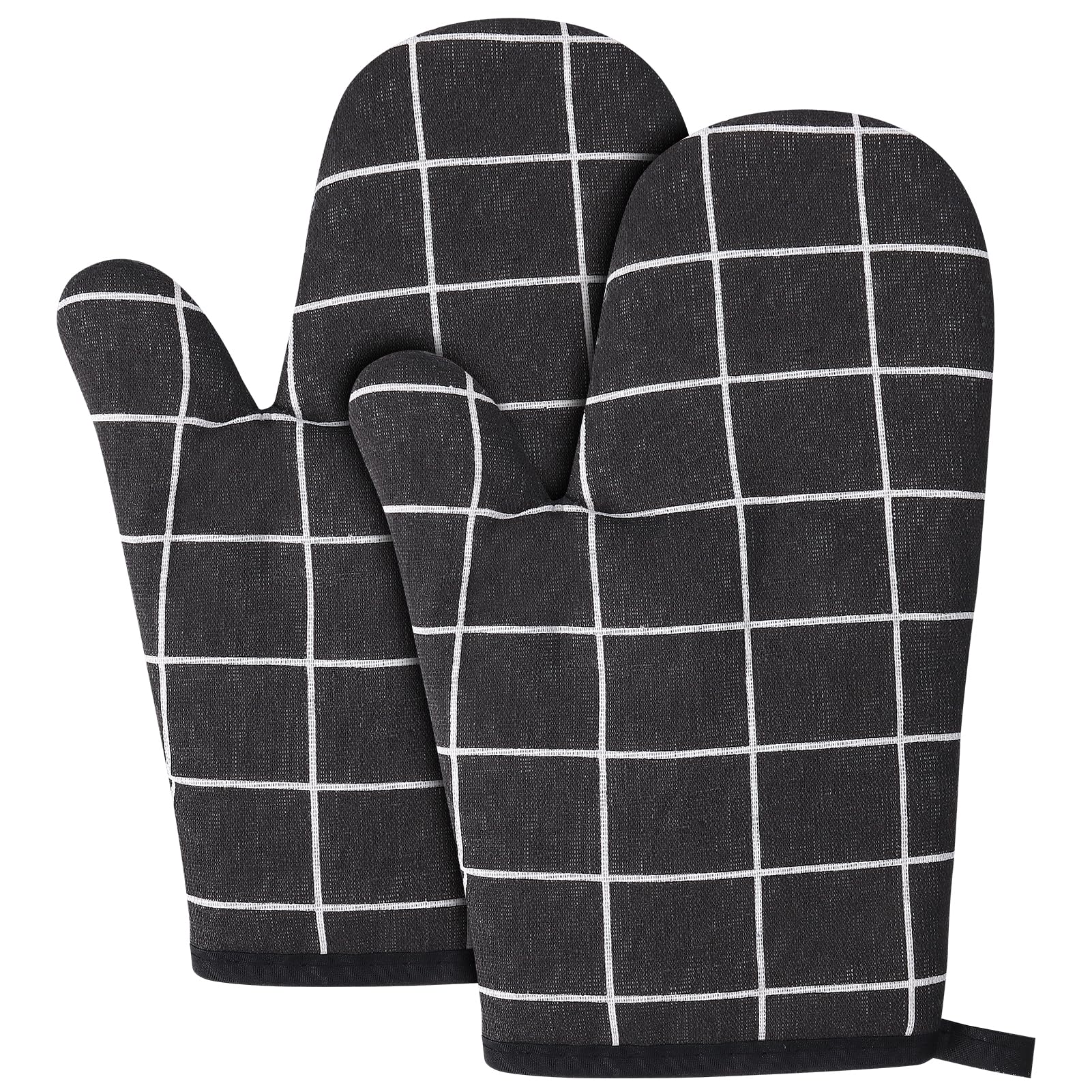 Candcamp Oven Gloves,Heat Resistant Double Sided Non Slip Kitchen Oven Mitts for Grilling Cooking Baking Kitchen Microwave Pizza
