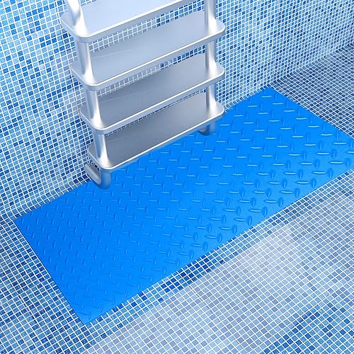 Miniatura 6 de DECOHS Alfombra de escalera de piscina, 9 x 36 pulgadas, antideslizante, alfombrilla protectora para piscina sobre el suelo, escaleras, escaleras