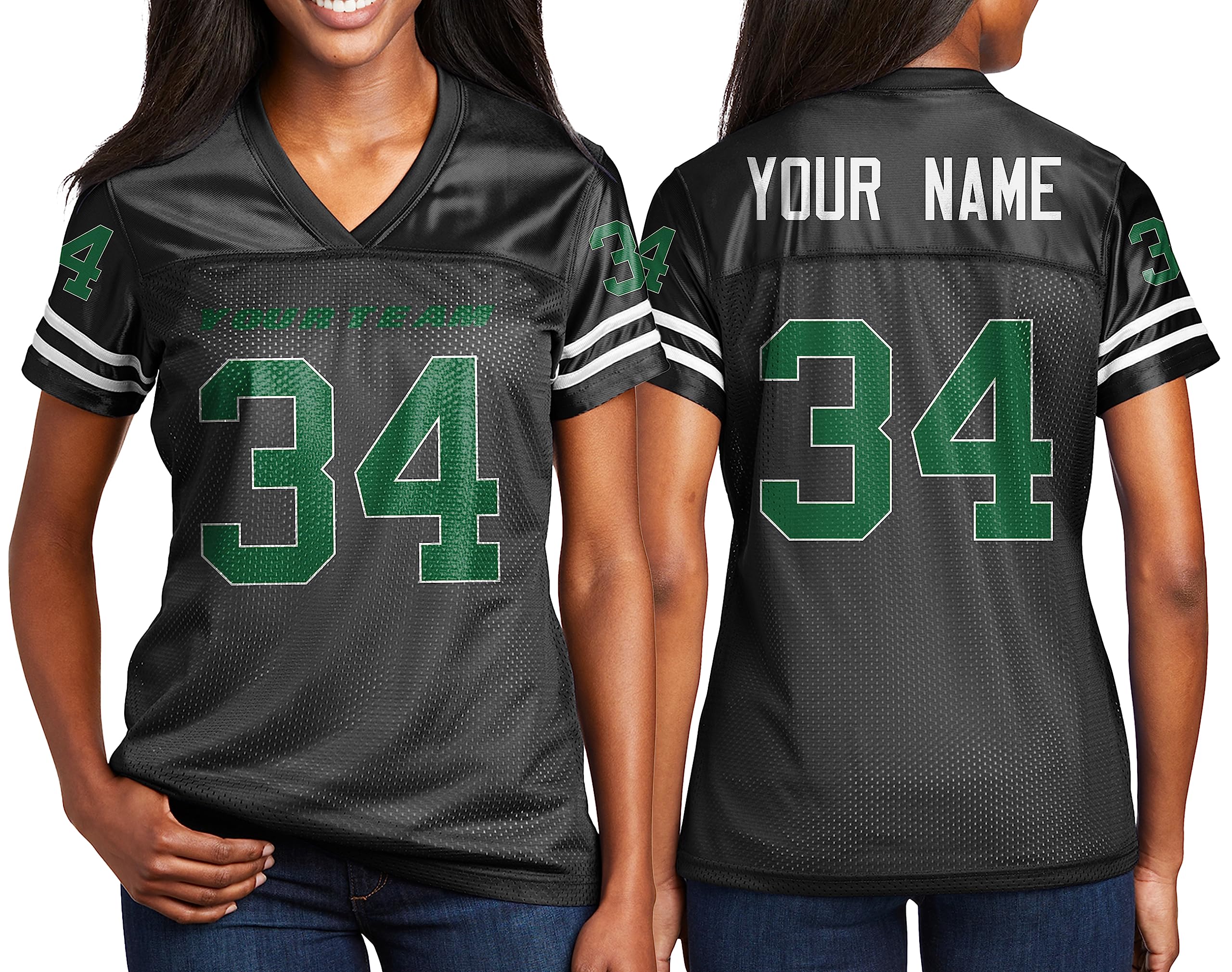 Custom Football Jersey Personalized Team Name & Number Custom Adult Replica Jerseys