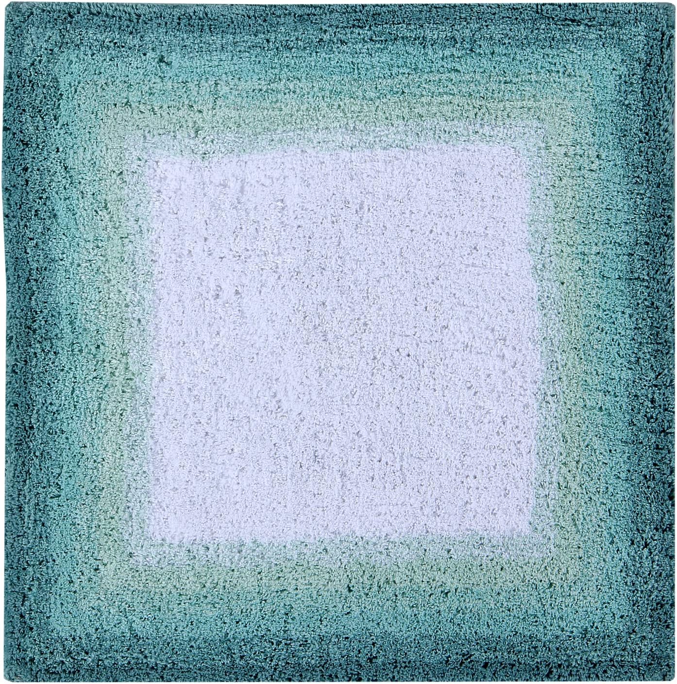 Better Trends Torrent Collection is Ultra Soft, Plush and Absorbent Tufted Bath Mat Rug 100 Percent Cotton in Vibrant Colors, 24" Square, Turquoise : Home & Kitchen