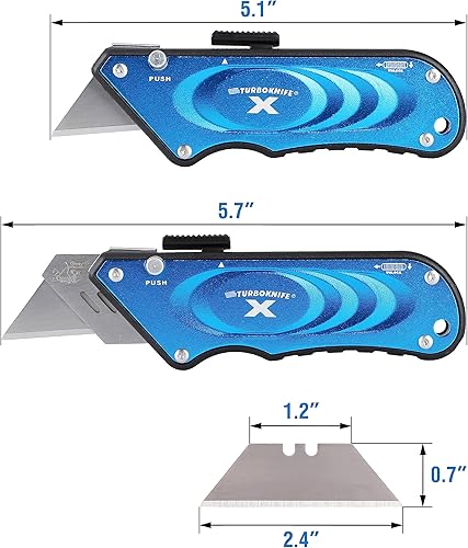 Miniatura 3 de Olympia Tools Turboknife X Cuchillo utilitario 33-134, azul