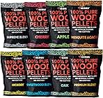 Kona Wood Pellets All Variety Pack, Intended for Ninja Woodfire Outdoor Grill, Wood Fire Oven & Smoker, 8, 1lb Resealable Bags