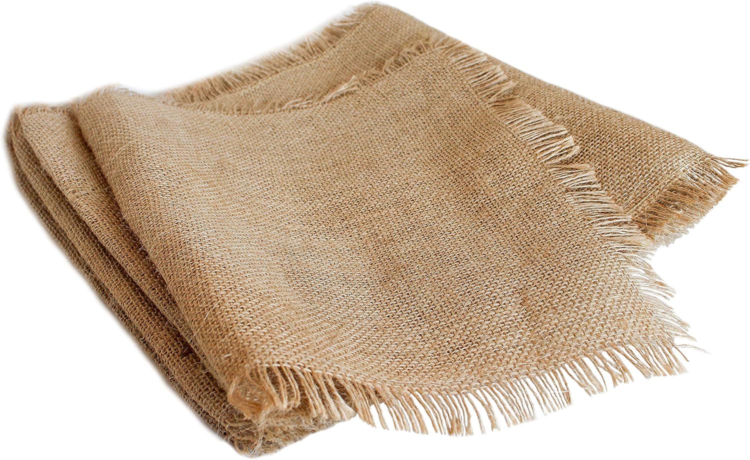 18" x 10yd Fringed Edge No-Fray Burlap Roll = 3-5 DIY Table Runners with Fringed Edges ~ Perfect for Weddings, Placemat, Crafts. Decorate Without The Mess!