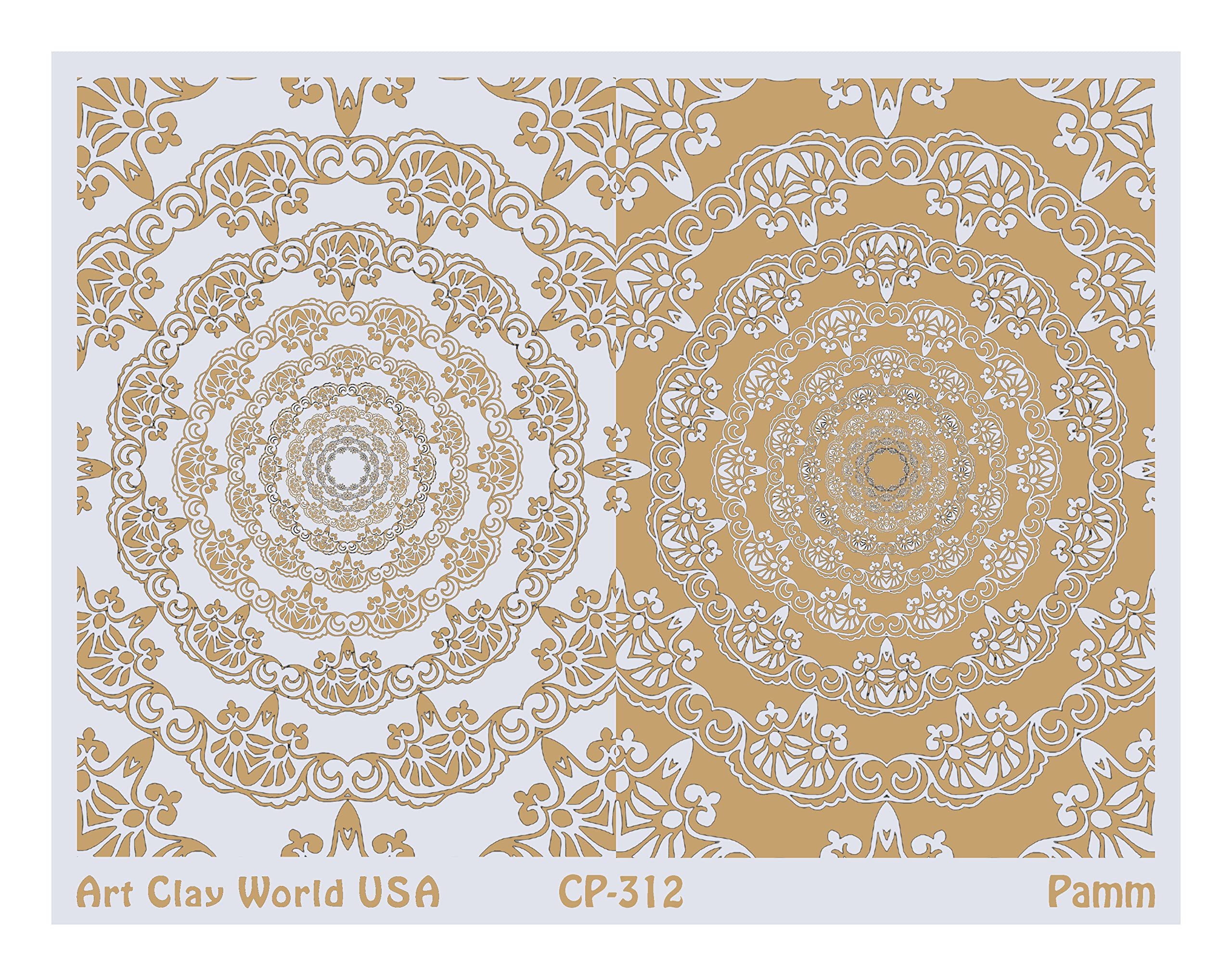 Low Relief Texture Plate Pamm Design - 1 Pc.