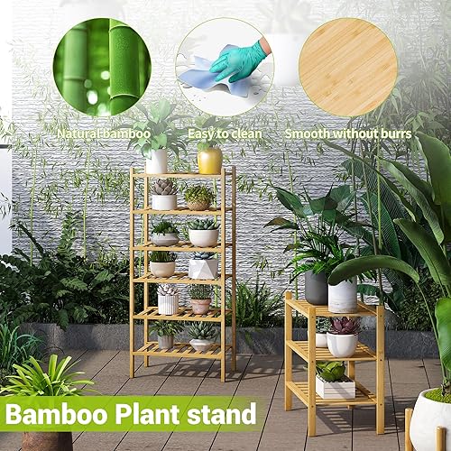 Miniatura 77 de BMOSU - Estante de zapatos pequeño apilable de 3 niveles de bambú premium, organizador de almacenamiento para pasillo, armario, sala de estar y