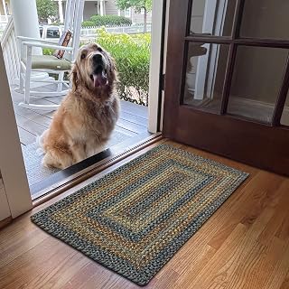 Homespice Black Forest Braided Rug Ideal as Kitchen Sink Rugs 27x45 | Country Kitchen Mat and Braided Door Mat, Machine Washable, Water Wicking, Reversible, Both Indoor and Outdoor